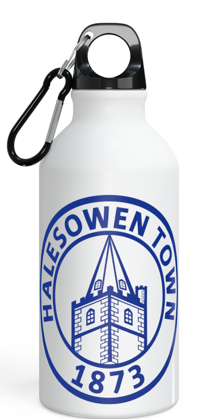 400ml aluminium water bottle with club logo printed.
