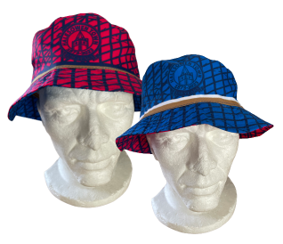 Cotton reversible bucket hat. Available in two sizes