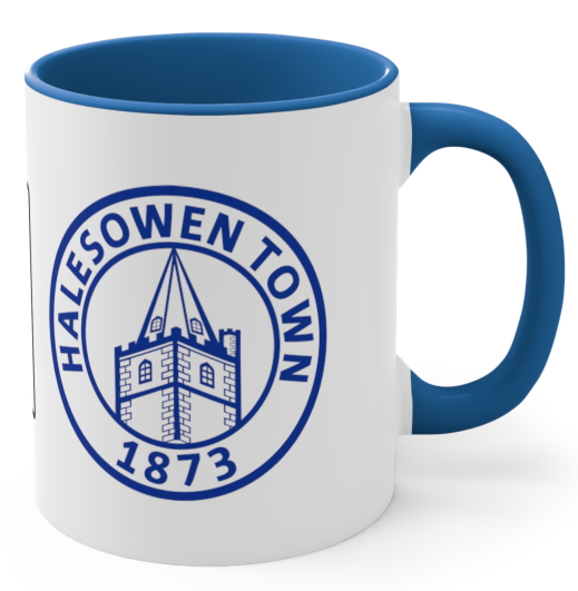 White Ceramic Mug printed with Old Hawne Lane design & club logo.